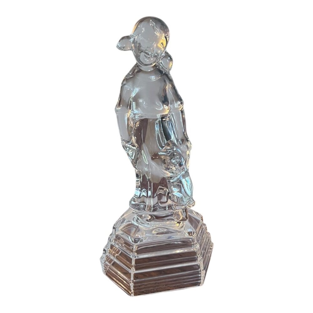 Royal Crystal Rock Teddy And Me Crystal Figure Glass Made In Italy 9" Tall